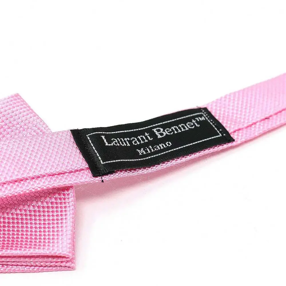 Selini New York - Poly Woven Men's Banded Bow Tie and Hanky Set - BTH6308